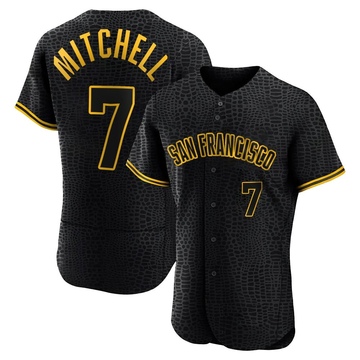 Authentic Kevin Mitchell Men's San Francisco Giants Black Snake Skin City Jersey