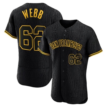 Authentic Logan Webb Men's San Francisco Giants Black Snake Skin City Jersey