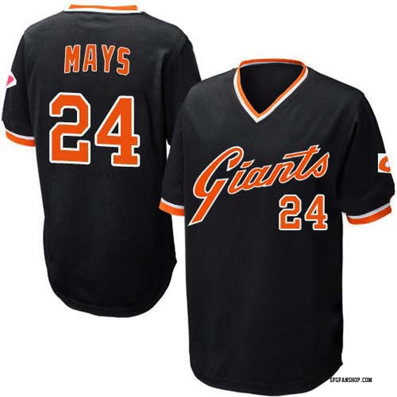 Authentic Willie Mays Men's San Francisco Giants Black ...
