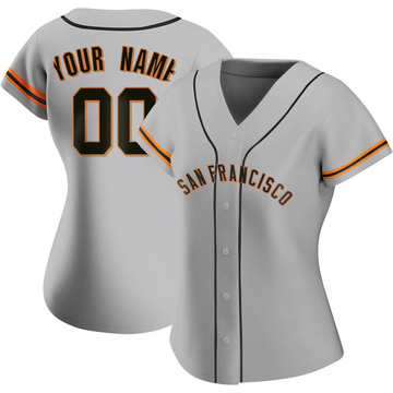 Replica Custom Women's San Francisco Giants Gray Road Jersey