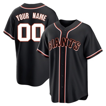 Replica Custom Youth San Francisco Giants Black Fashion Out Jersey