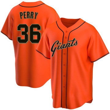 Replica Gaylord Perry Men's San Francisco Giants Orange Alternate Jersey