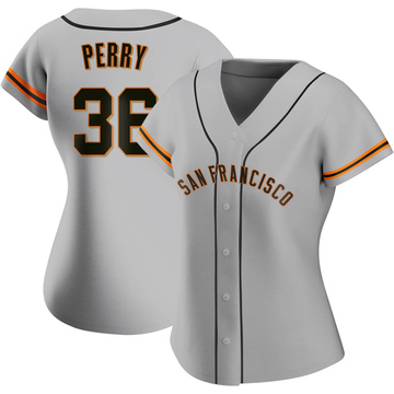 Replica Gaylord Perry Women's San Francisco Giants Gray Road Jersey