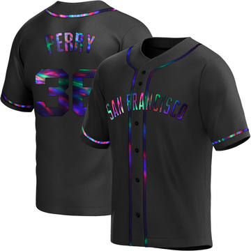 Replica Gaylord Perry Youth San Francisco Giants Black Holographic Alternate Jersey