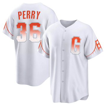 Replica Gaylord Perry Youth San Francisco Giants White 2021 City Connect Jersey