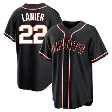 Replica Hal Lanier Youth San Francisco Giants Black Fashion Out Jersey