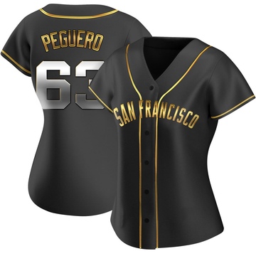 Replica Joel Peguero Women's San Francisco Giants Black Golden Alternate Jersey