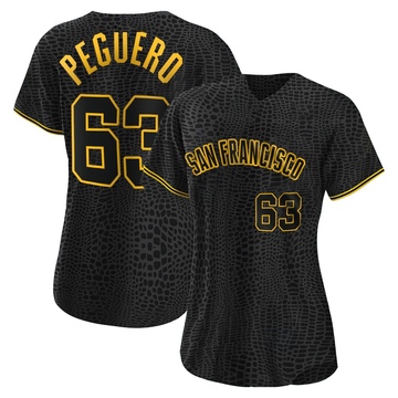 Replica Joel Peguero Women's San Francisco Giants Black Snake Skin City Jersey