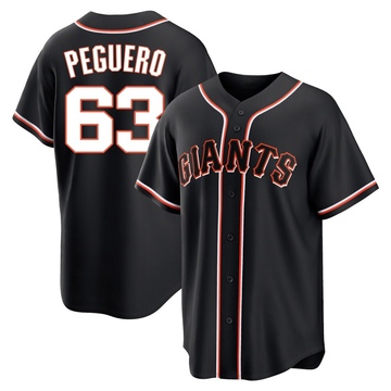 Replica Joel Peguero Youth San Francisco Giants Black Fashion Out Jersey