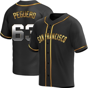 Replica Joel Peguero Youth San Francisco Giants Black Golden Alternate Jersey