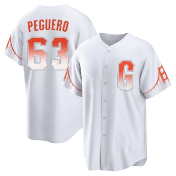 Replica Joel Peguero Youth San Francisco Giants White 2021 City Connect Jersey