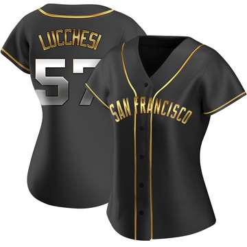 Replica Joey Lucchesi Women's San Francisco Giants Black Golden Alternate Jersey