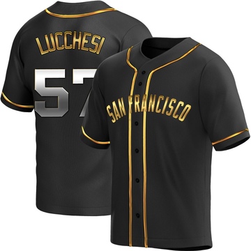 Replica Joey Lucchesi Youth San Francisco Giants Black Golden Alternate Jersey