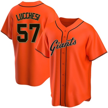 Replica Joey Lucchesi Youth San Francisco Giants Orange Alternate Jersey