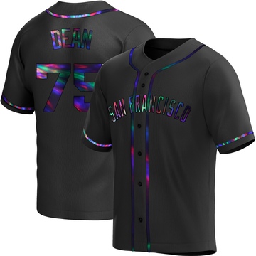 Replica Justin Dean Men's San Francisco Giants Black Holographic Alternate Jersey
