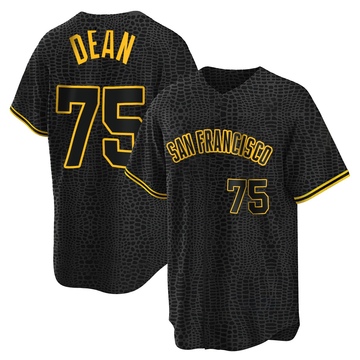 Replica Justin Dean Men's San Francisco Giants Black Snake Skin City Jersey