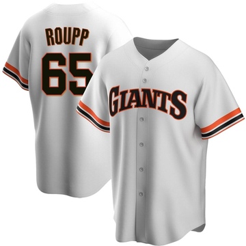 Replica Landen Roupp Men's San Francisco Giants White Home Cooperstown Collection Jersey
