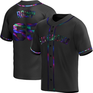 Replica Landen Roupp Youth San Francisco Giants Black Holographic Alternate Jersey