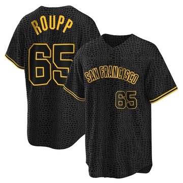 Replica Landen Roupp Youth San Francisco Giants Black Snake Skin City Jersey