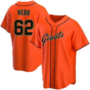 Replica Logan Webb Men's San Francisco Giants Orange Alternate Jersey