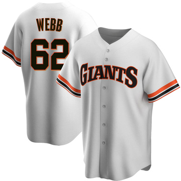 Replica Logan Webb Men's San Francisco Giants White Home Cooperstown Collection Jersey