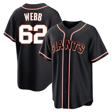 Replica Logan Webb Youth San Francisco Giants Black Fashion Out Jersey