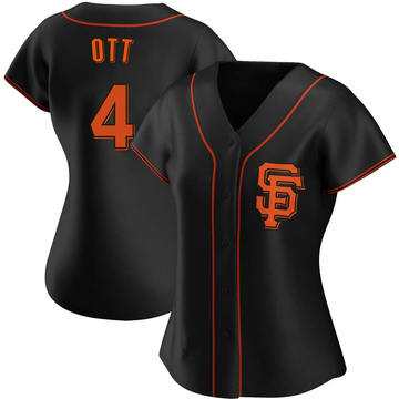 Replica Mel Ott Women's San Francisco Giants Black Alternate Jersey