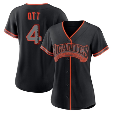 Replica Mel Ott Women's San Francisco Giants Black Alternate Jersey