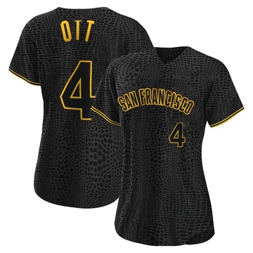 Replica Mel Ott Women's San Francisco Giants Black Snake Skin City Jersey