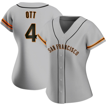 Replica Mel Ott Women's San Francisco Giants Gray Road Jersey
