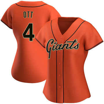 Replica Mel Ott Women's San Francisco Giants Orange Alternate Jersey