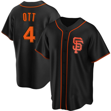 Replica Mel Ott Youth San Francisco Giants Black Alternate Jersey