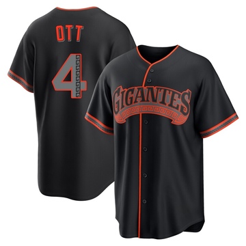 Replica Mel Ott Youth San Francisco Giants Black Alternate Jersey