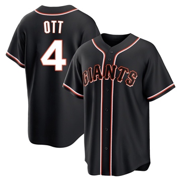 Replica Mel Ott Youth San Francisco Giants Black Fashion Out Jersey
