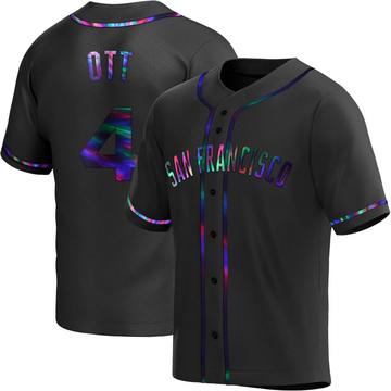 Replica Mel Ott Youth San Francisco Giants Black Holographic Alternate Jersey