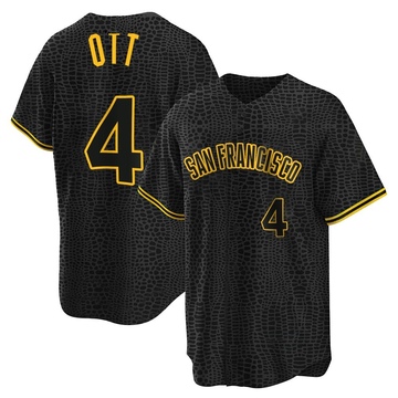 Replica Mel Ott Youth San Francisco Giants Black Snake Skin City Jersey