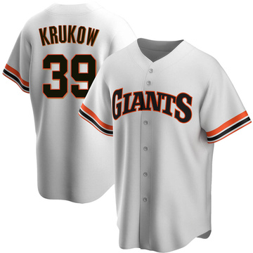 Replica Mike Krukow Men's San Francisco Giants White Home Cooperstown Collection Jersey