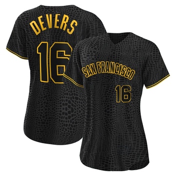 Replica Rafael Devers Women's San Francisco Giants Black Snake Skin City Jersey