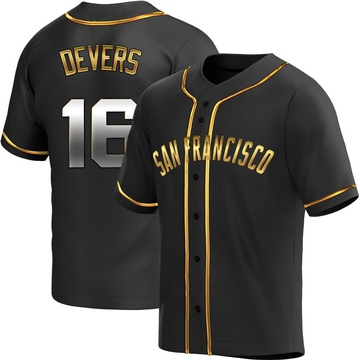 Replica Rafael Devers Youth San Francisco Giants Black Golden Alternate Jersey