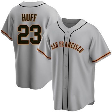 Replica Sam Huff Men's San Francisco Giants Gray Road Jersey