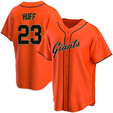 Replica Sam Huff Men's San Francisco Giants Orange Alternate Jersey
