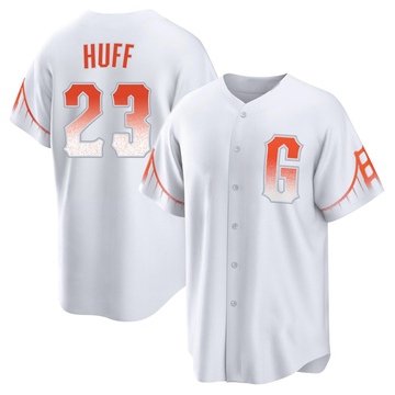 Replica Sam Huff Men's San Francisco Giants White 2021 City Connect Jersey