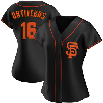 Replica Steve Ontiveros Women's San Francisco Giants Black Alternate Jersey