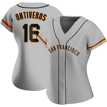 Replica Steve Ontiveros Women's San Francisco Giants Gray Road Jersey