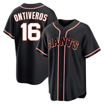 Replica Steve Ontiveros Youth San Francisco Giants Black Fashion Out Jersey