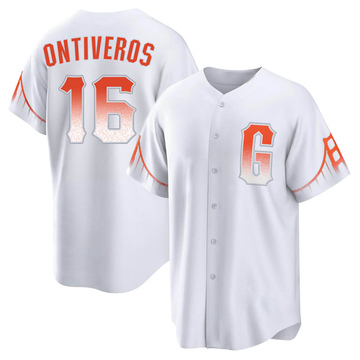 Replica Steve Ontiveros Youth San Francisco Giants White 2021 City Connect Jersey