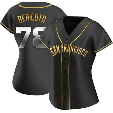 Replica Victor Bericoto Women's San Francisco Giants Black Golden Alternate Jersey