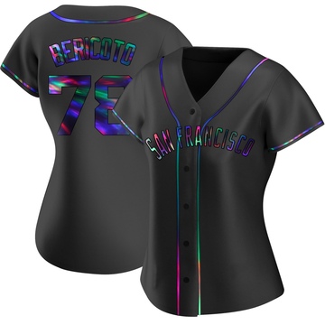 Replica Victor Bericoto Women's San Francisco Giants Black Holographic Alternate Jersey