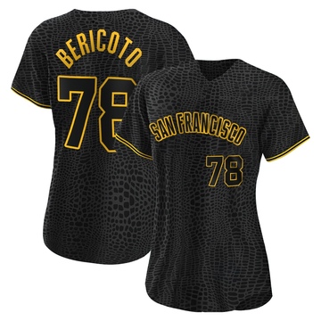 Replica Victor Bericoto Women's San Francisco Giants Black Snake Skin City Jersey