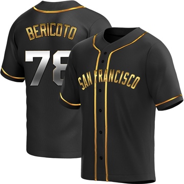 Replica Victor Bericoto Youth San Francisco Giants Black Golden Alternate Jersey